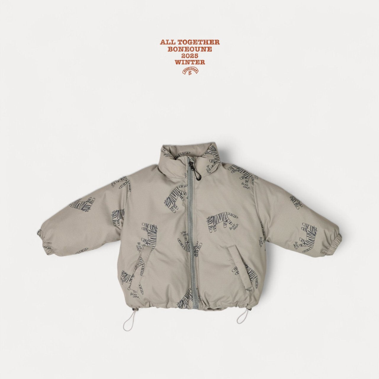 [BONEOUNE] Mono Tiger Duck Down Jacket_Warm Beige