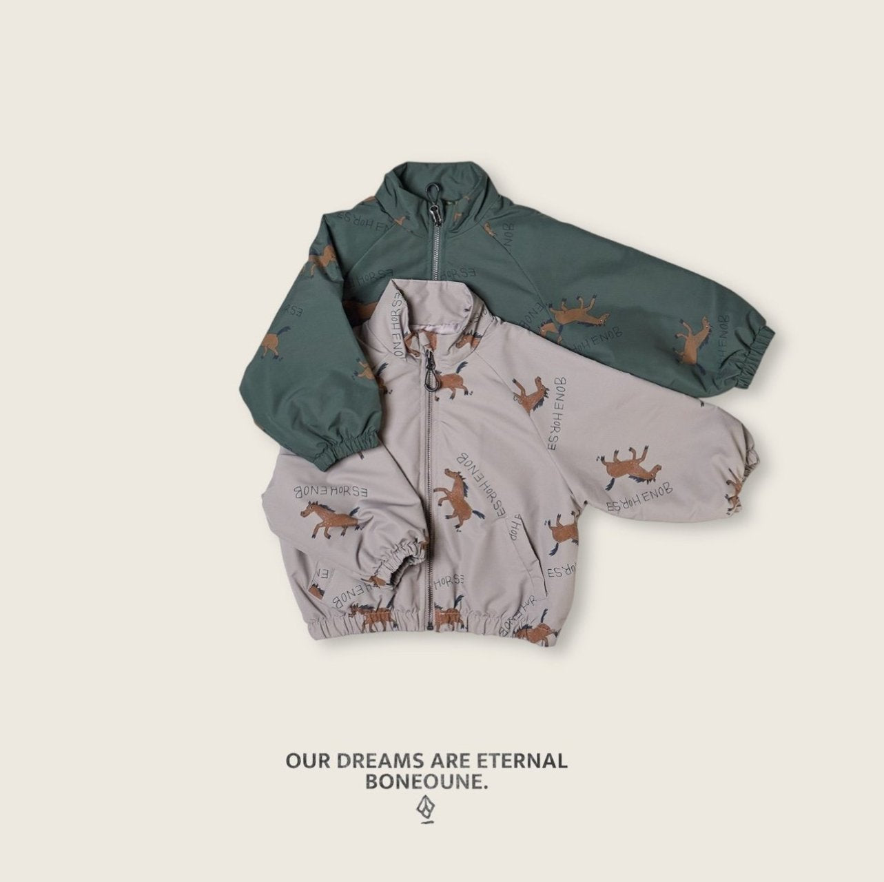 [BONEOUNE] Autumn Horse Raglan Jacket_2colors