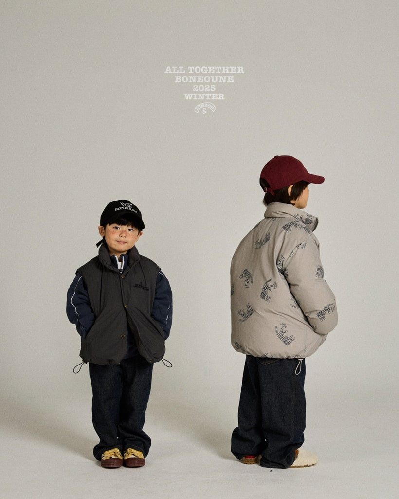 [BONEOUNE] Mono Tiger Duck Down Jacket_Warm Beige