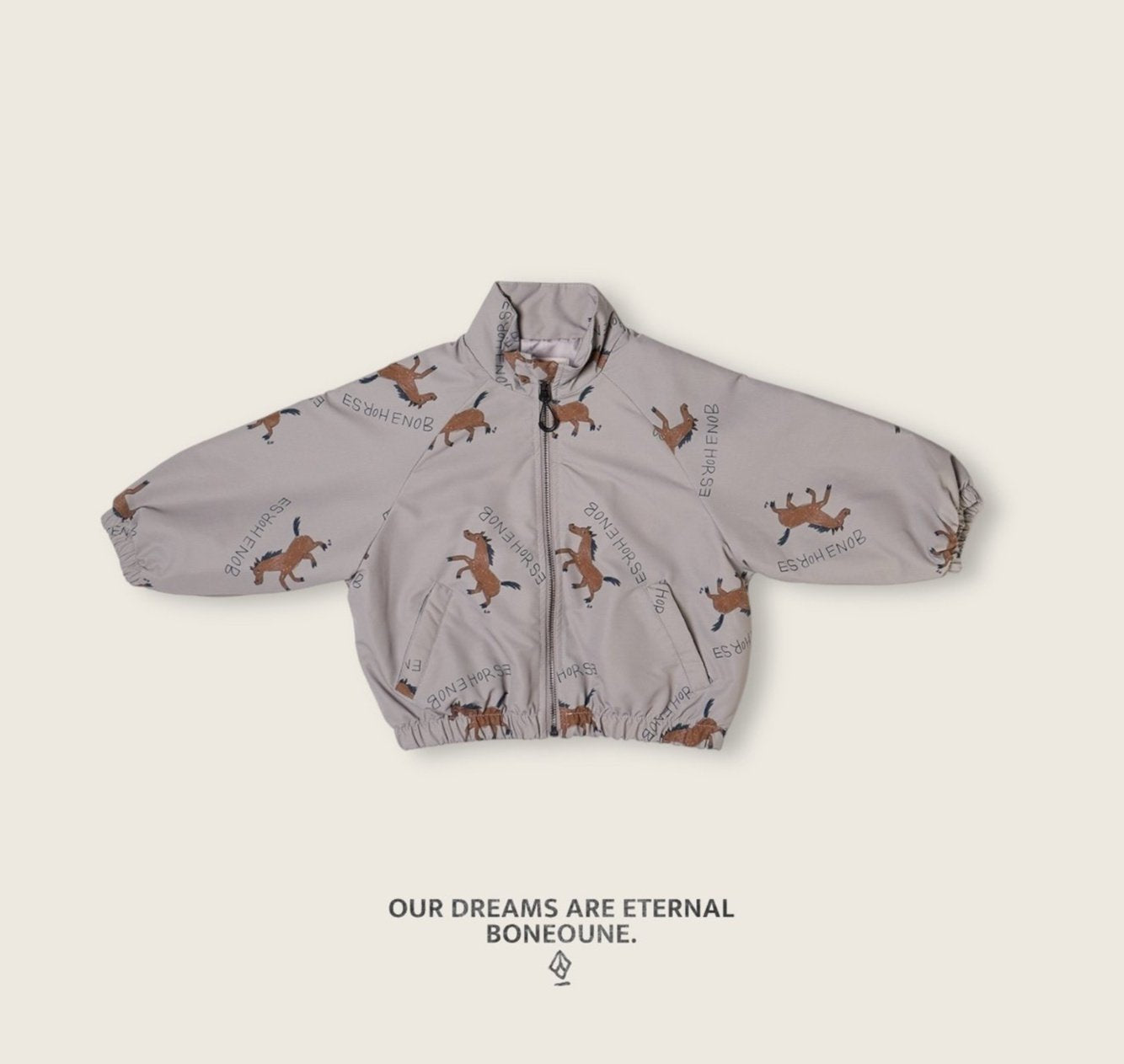 [BONEOUNE] Autumn Horse Raglan Jacket_2colors