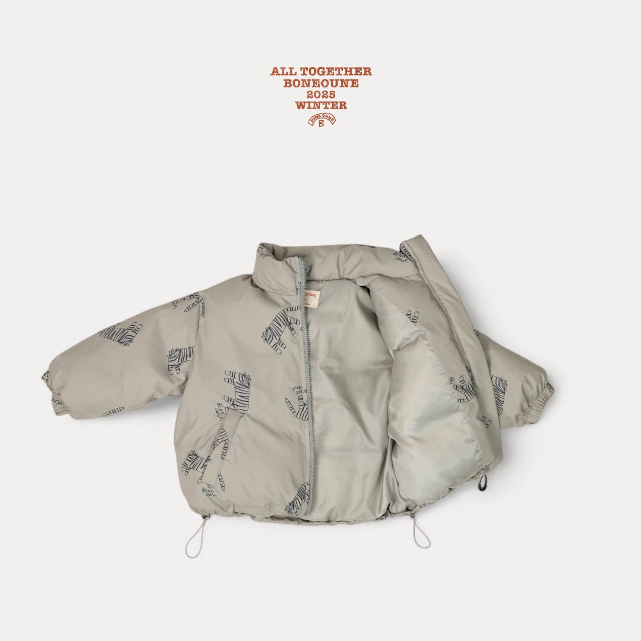 [BONEOUNE] Mono Tiger Duck Down Jacket_Warm Beige