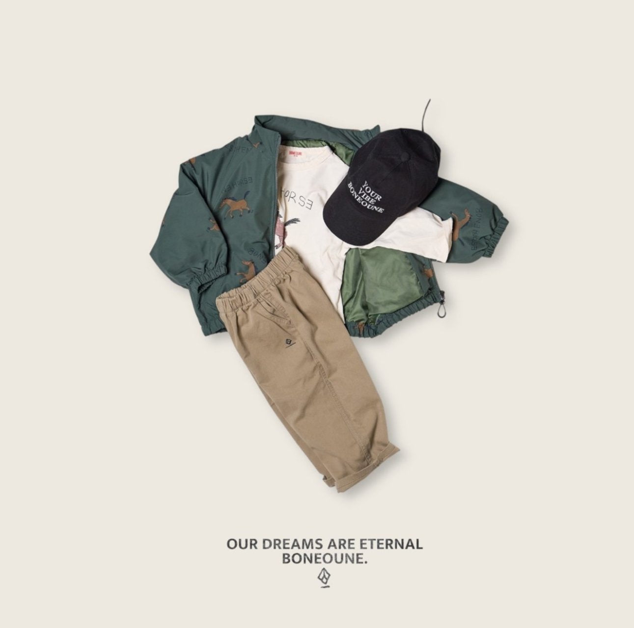 [BONEOUNE] Autumn Horse Raglan Jacket_2colors