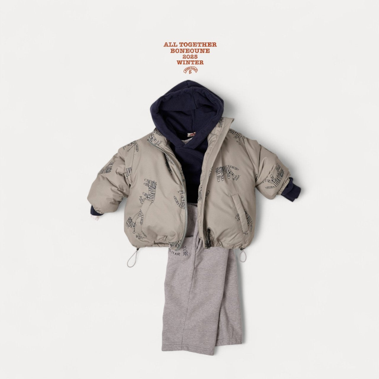 [BONEOUNE] Mono Tiger Duck Down Jacket_Warm Beige