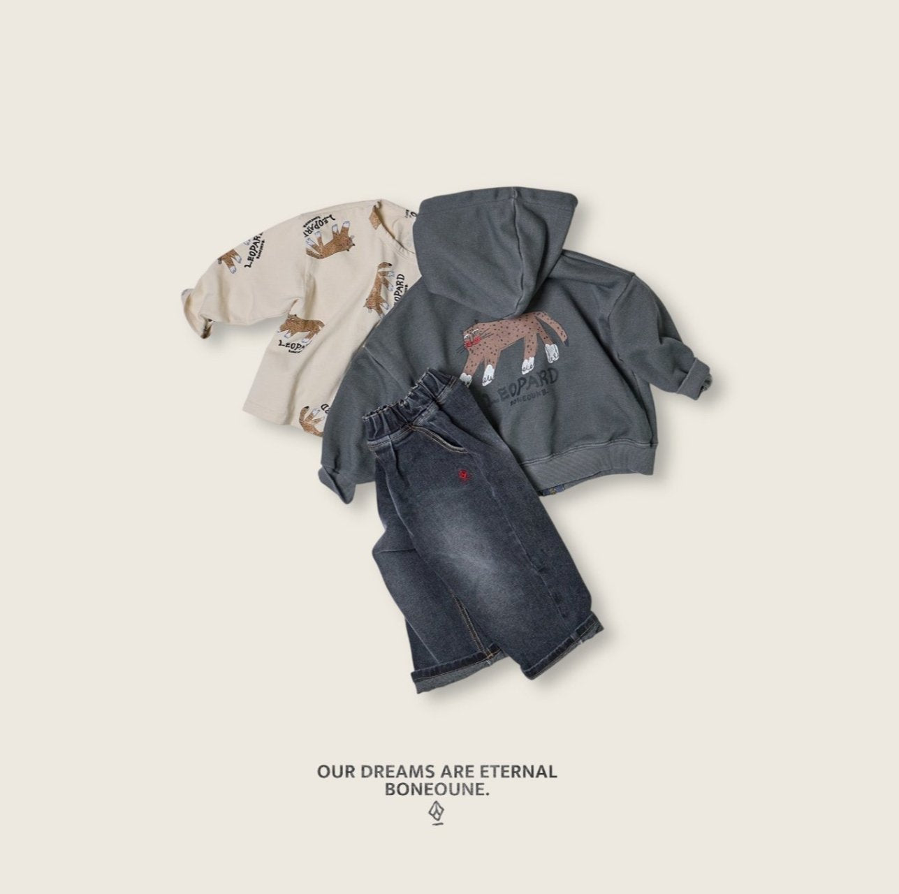 [BONEOUNE] Bone Pigment Hood Zip-Up_2colors