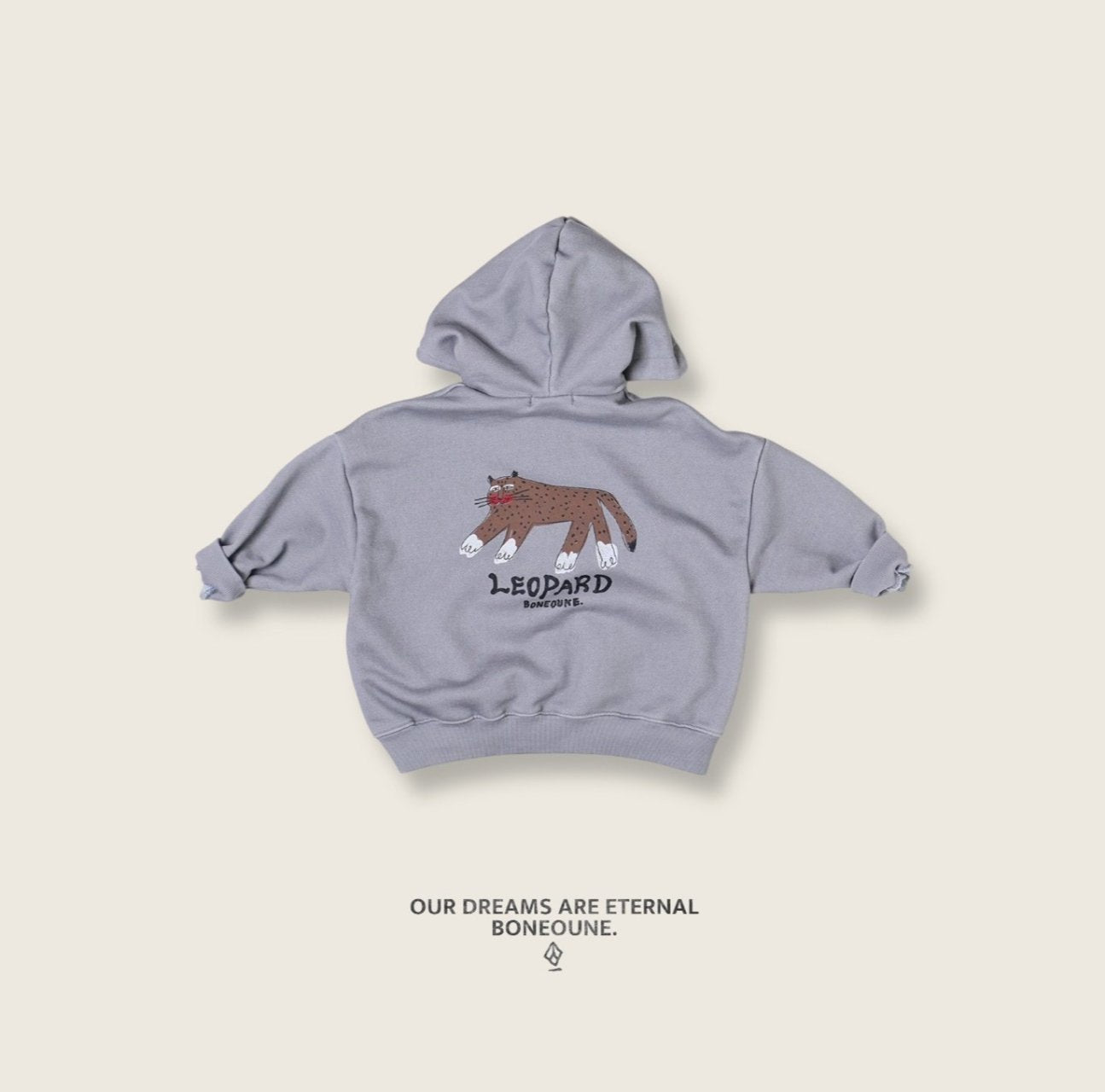[BONEOUNE] Bone Pigment Hood Zip-Up_2colors