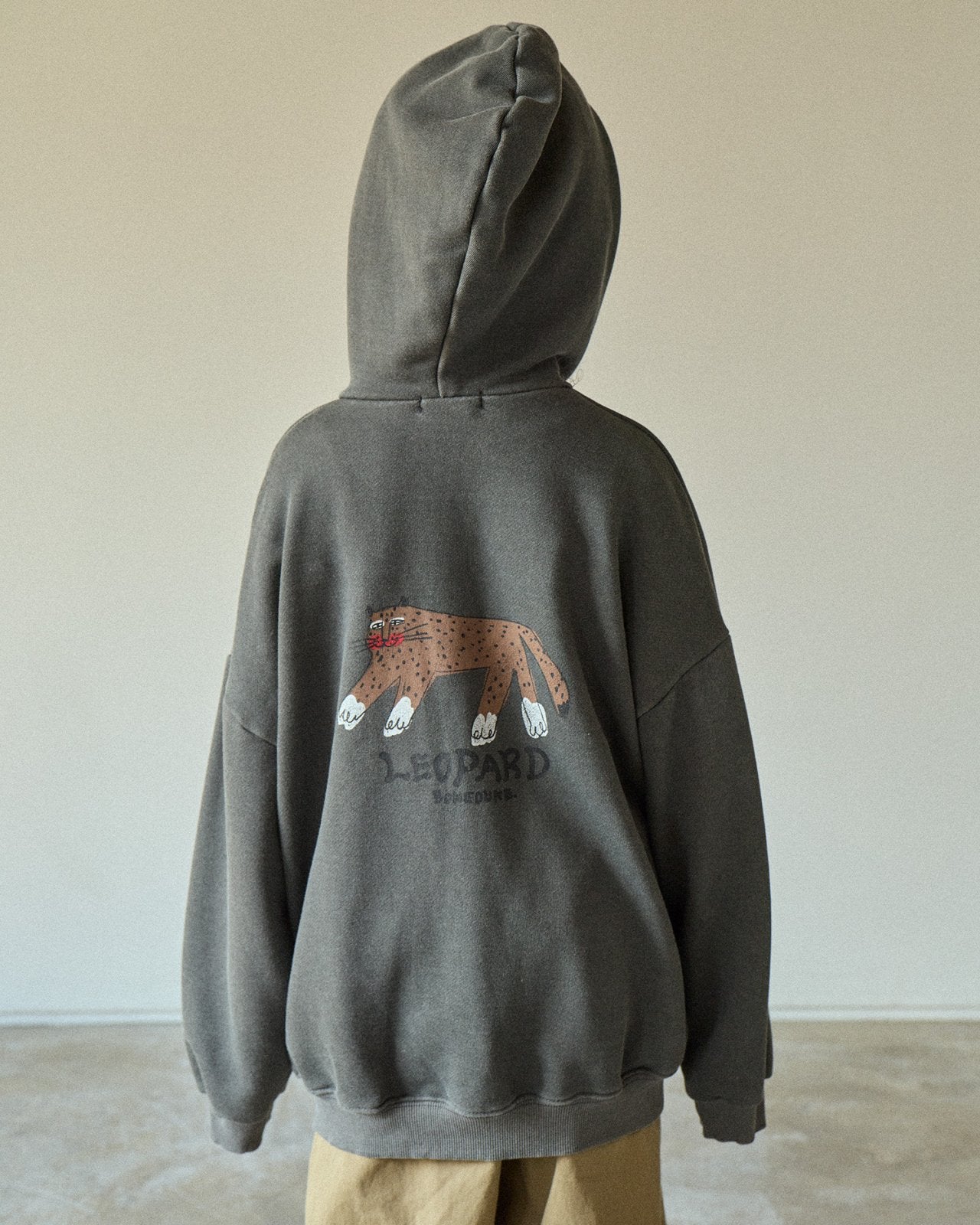 [BONEOUNE] Bone Pigment Hood Zip-Up_2colors