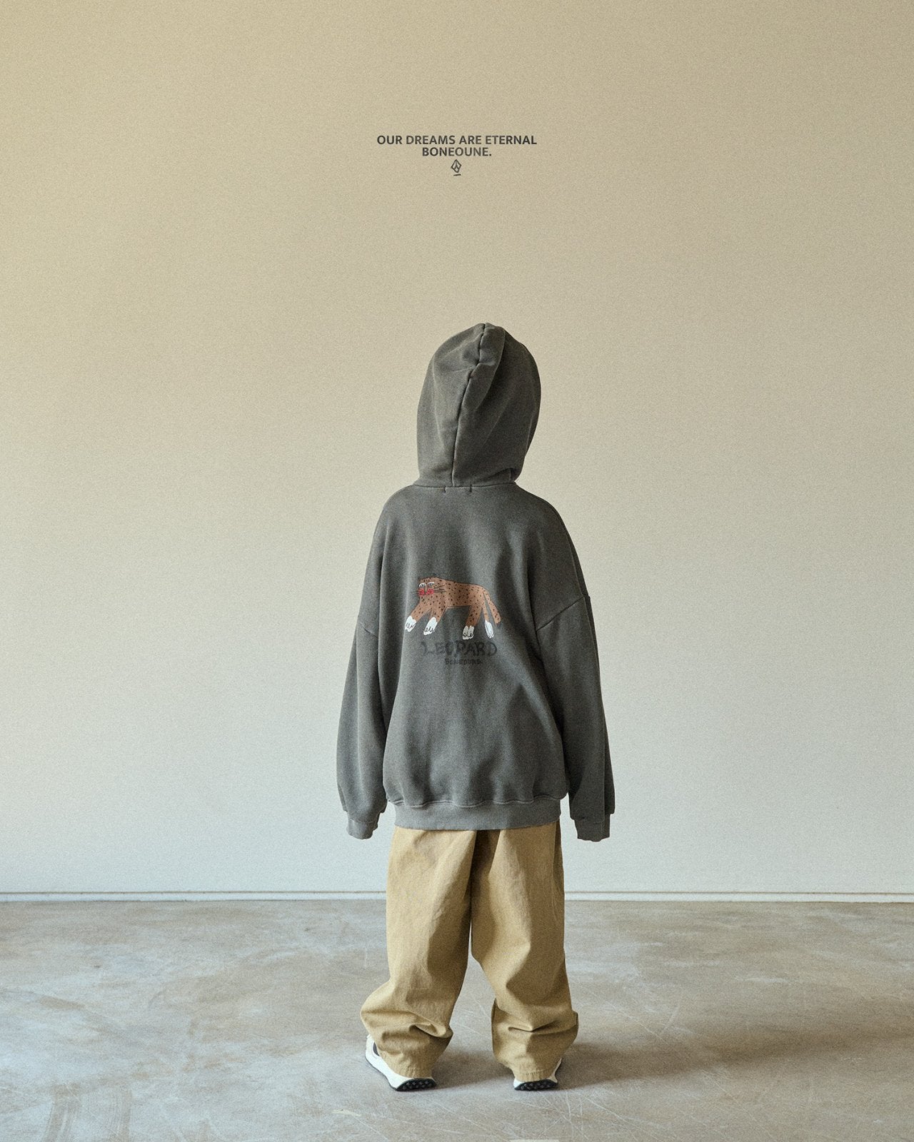 [BONEOUNE] Bone Pigment Hood Zip-Up_2colors