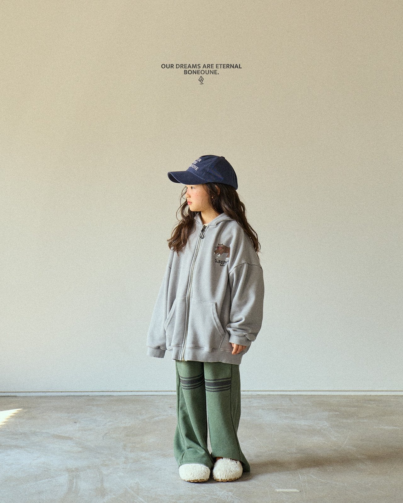 [BONEOUNE] Bone Pigment Hood Zip-Up_2colors