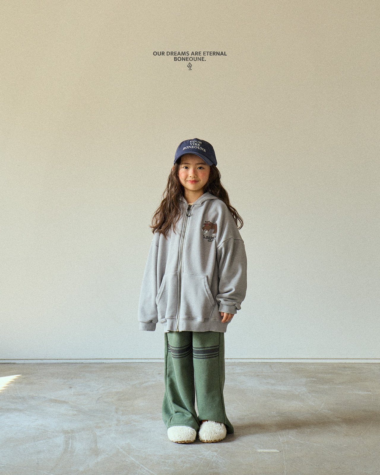 [BONEOUNE] Bone Pigment Hood Zip-Up_2colors