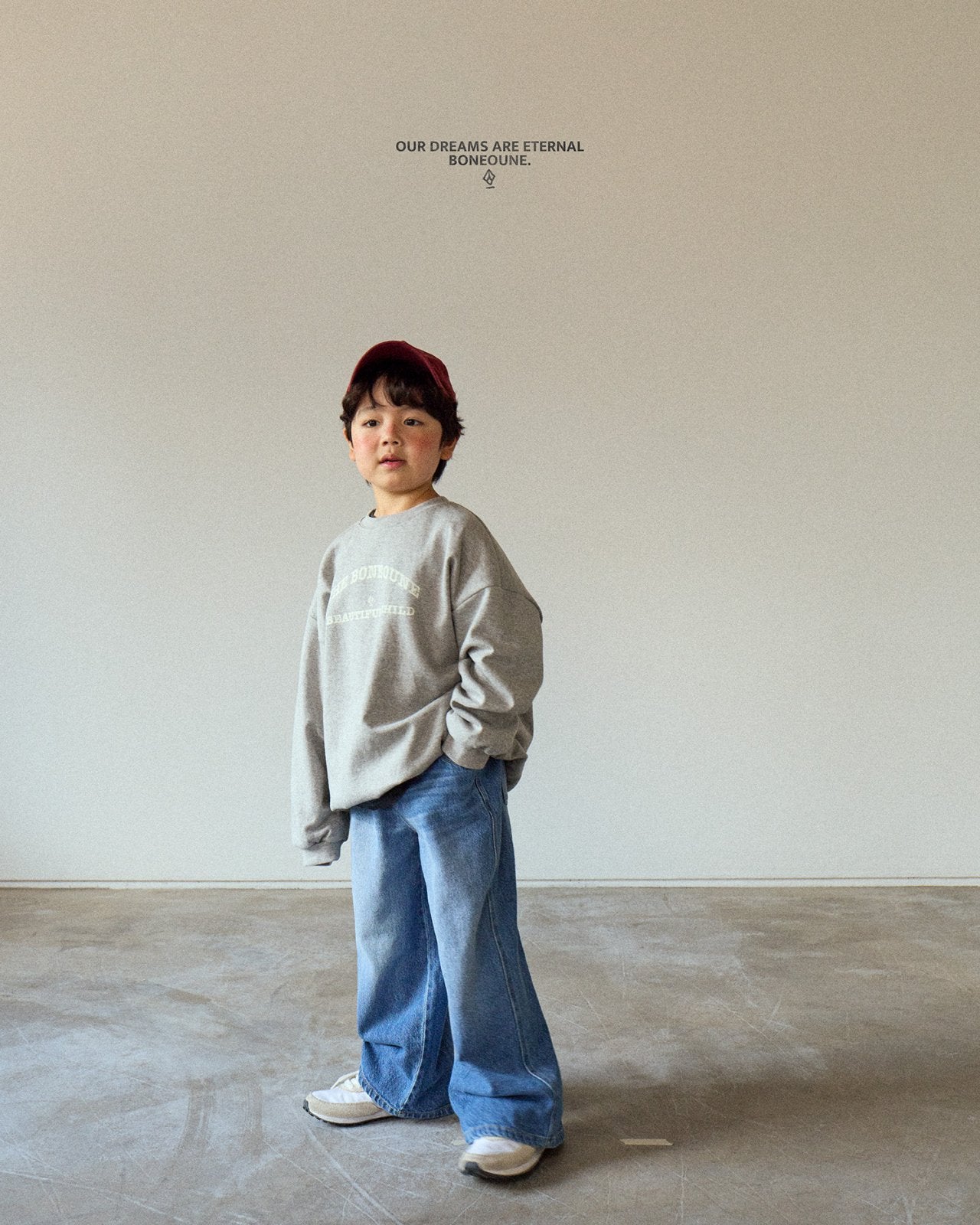 [BONEOUNE] Child Double-Faced Sweatshirt_3colors