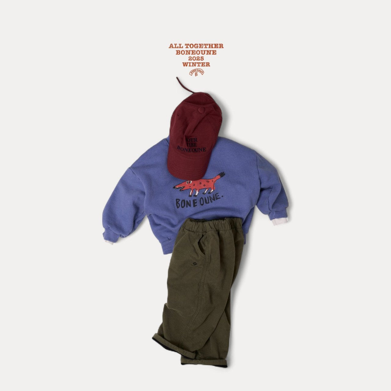 [BONEOUNE] Fox Pigment Sweatshirt_2colors