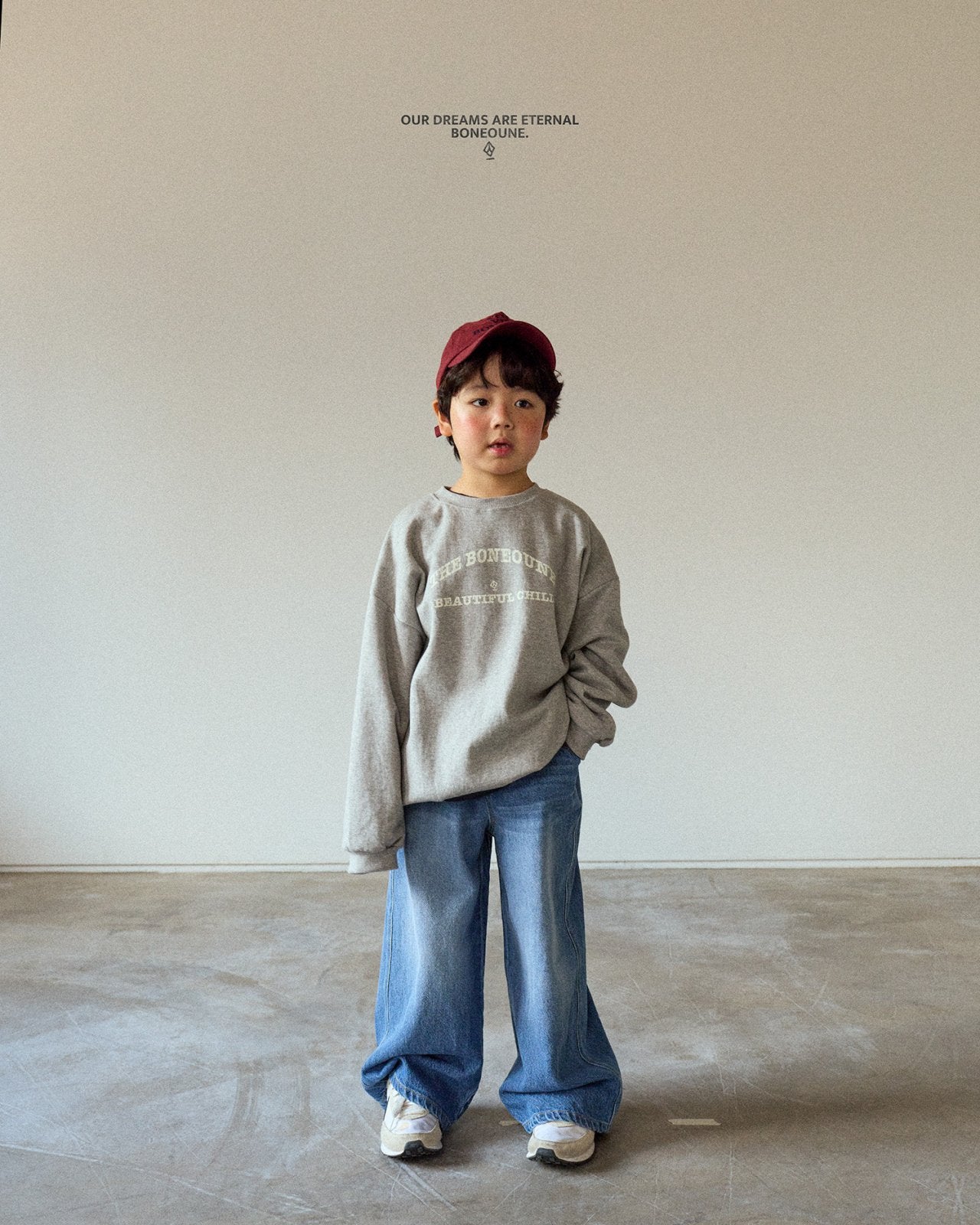 [BONEOUNE] Child Double-Faced Sweatshirt_3colors