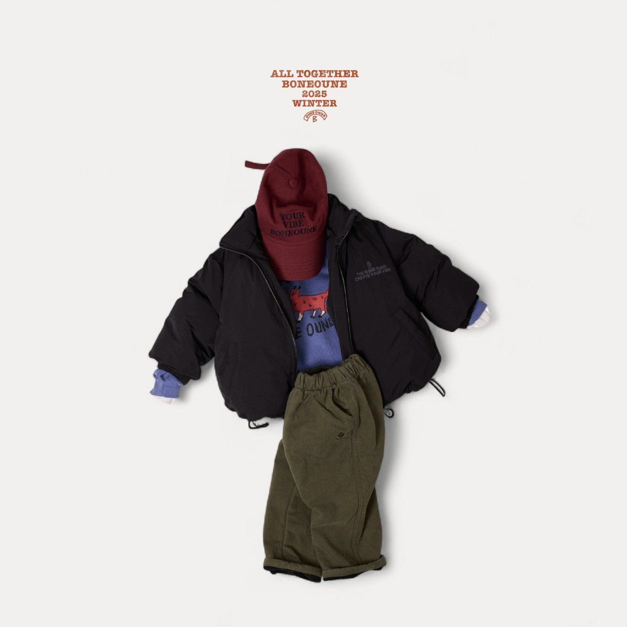 [BONEOUNE] Fox Pigment Sweatshirt_2colors