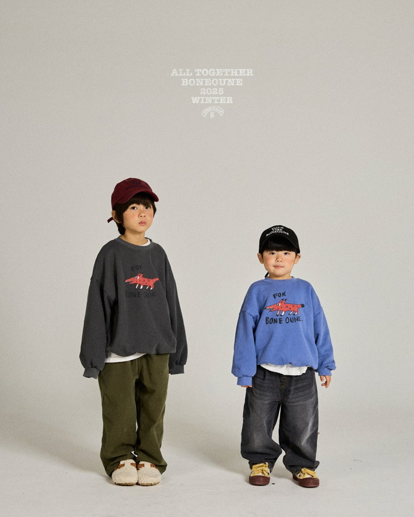 [BONEOUNE] Fox Pigment Sweatshirt_2colors