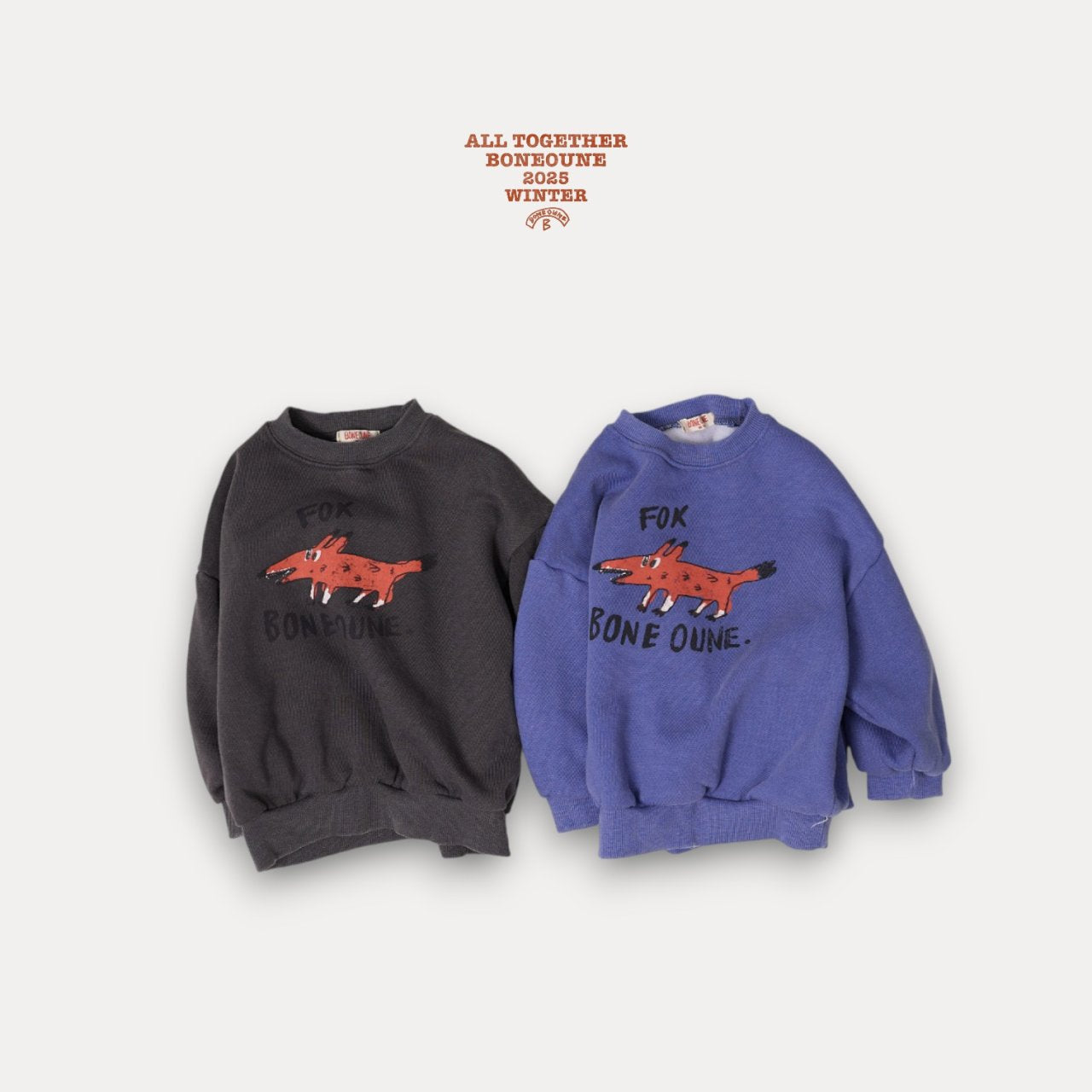 [BONEOUNE] Fox Pigment Sweatshirt_2colors