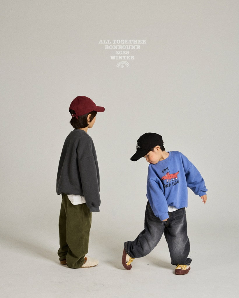 [BONEOUNE] Fox Pigment Sweatshirt_2colors