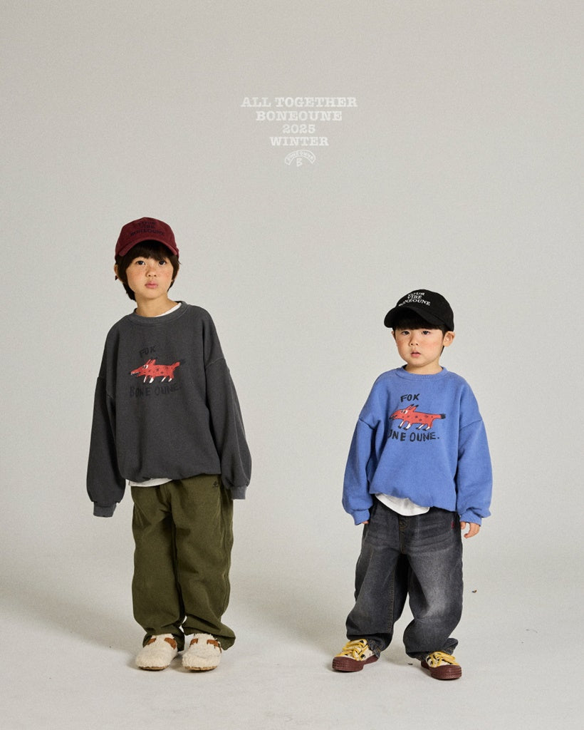 [BONEOUNE] Fox Pigment Sweatshirt_2colors