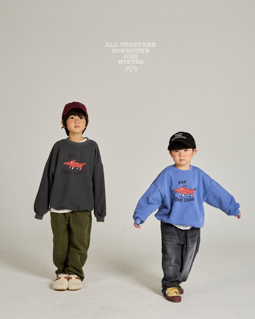 [BONEOUNE] Fox Pigment Sweatshirt_2colors