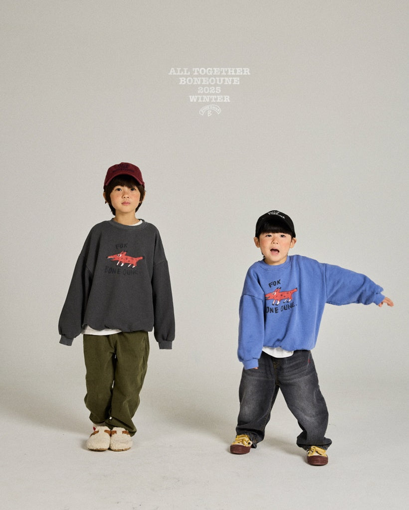 [BONEOUNE] Fox Pigment Sweatshirt_2colors