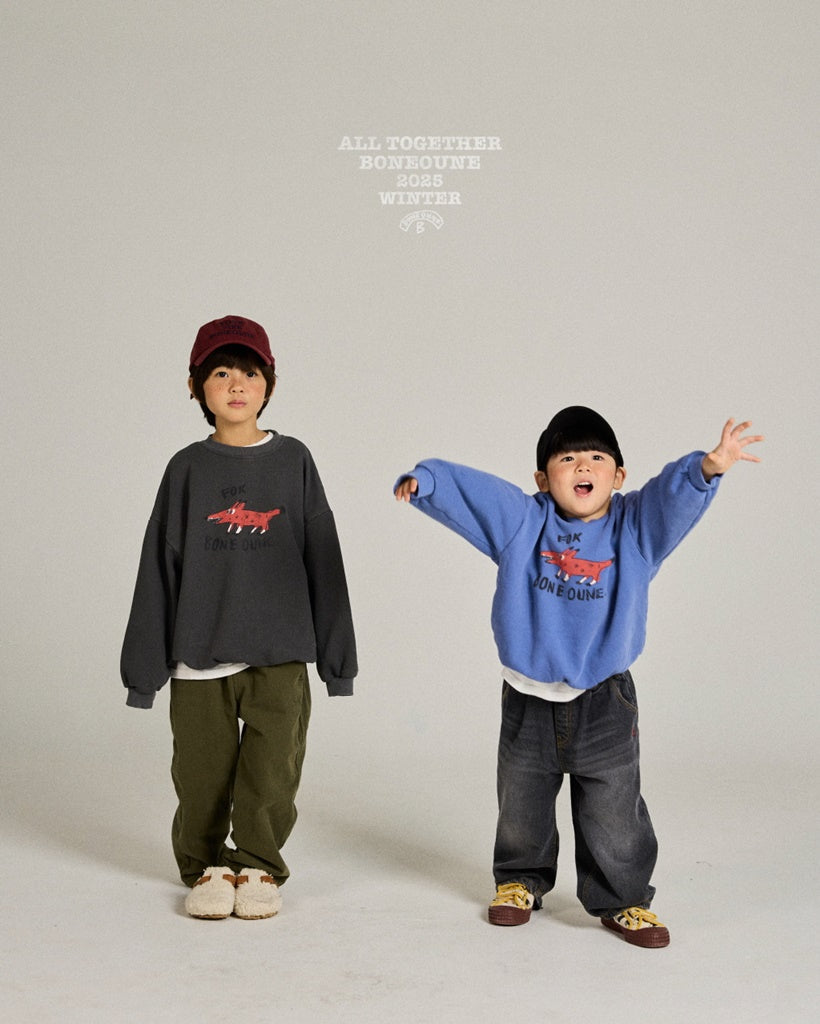 [BONEOUNE] Fox Pigment Sweatshirt_2colors