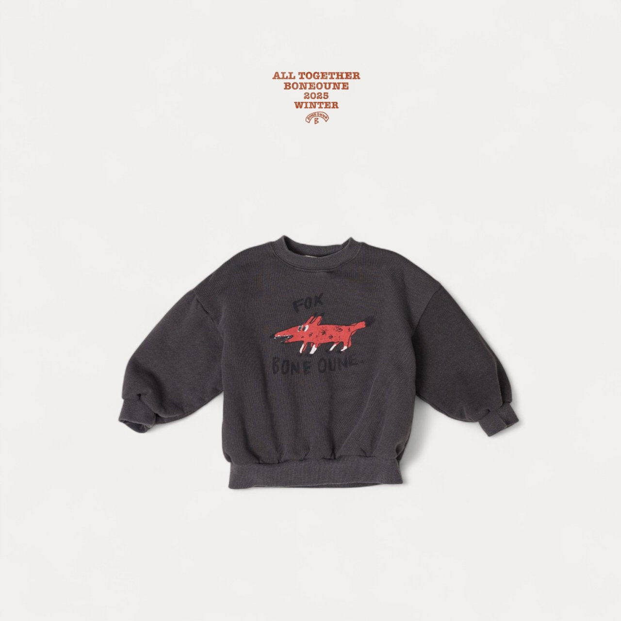 [BONEOUNE] Fox Pigment Sweatshirt_2colors