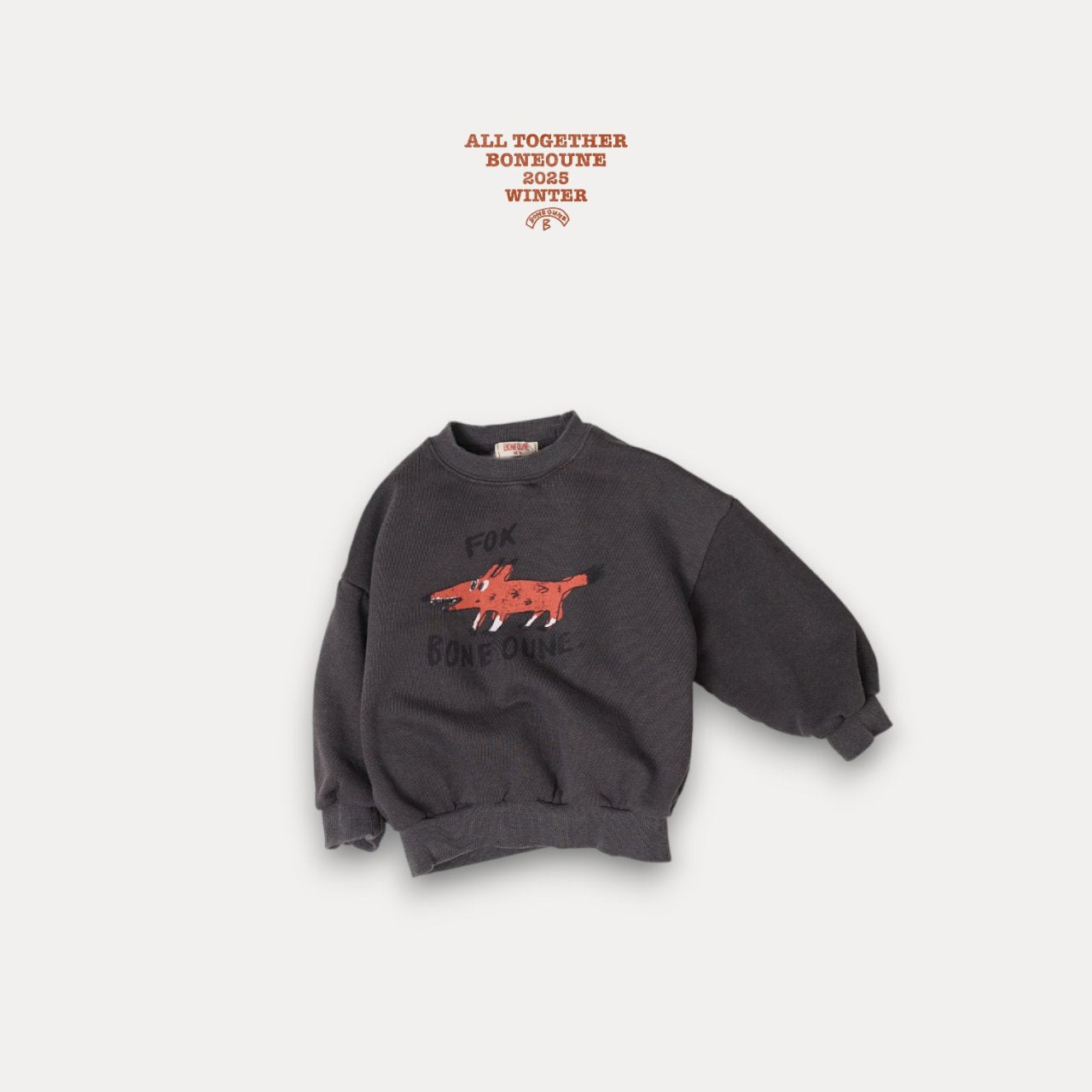 [BONEOUNE] Fox Pigment Sweatshirt_2colors
