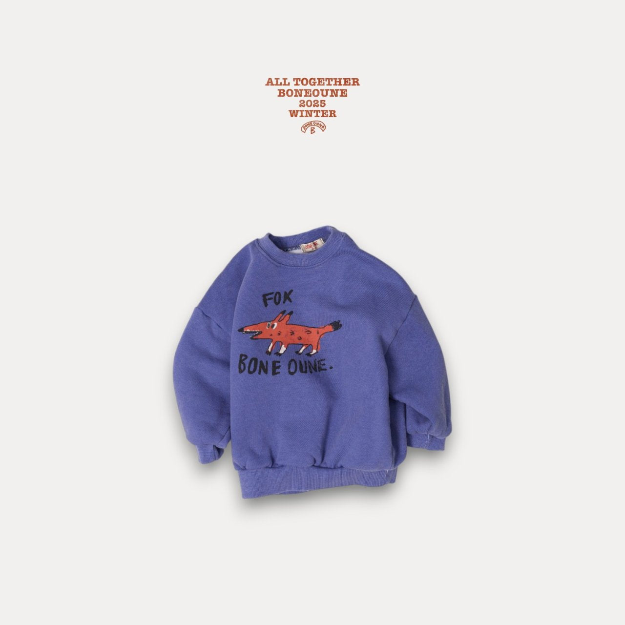 [BONEOUNE] Fox Pigment Sweatshirt_2colors