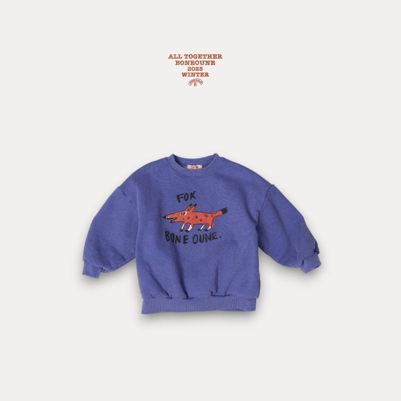 [BONEOUNE] Fox Pigment Sweatshirt_2colors