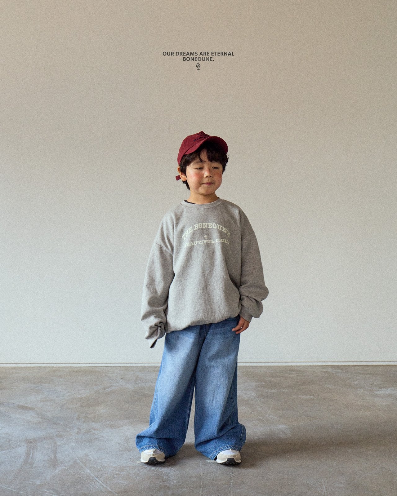 [BONEOUNE] Child Double-Faced Sweatshirt_3colors