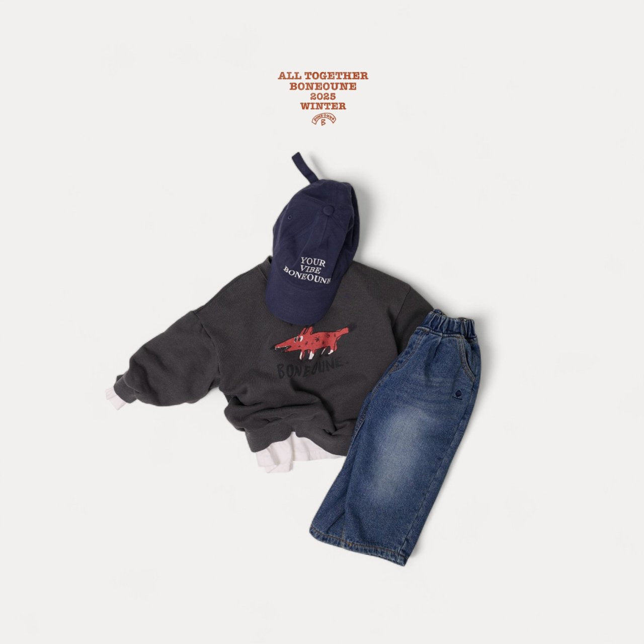 [BONEOUNE] Fox Pigment Sweatshirt_2colors