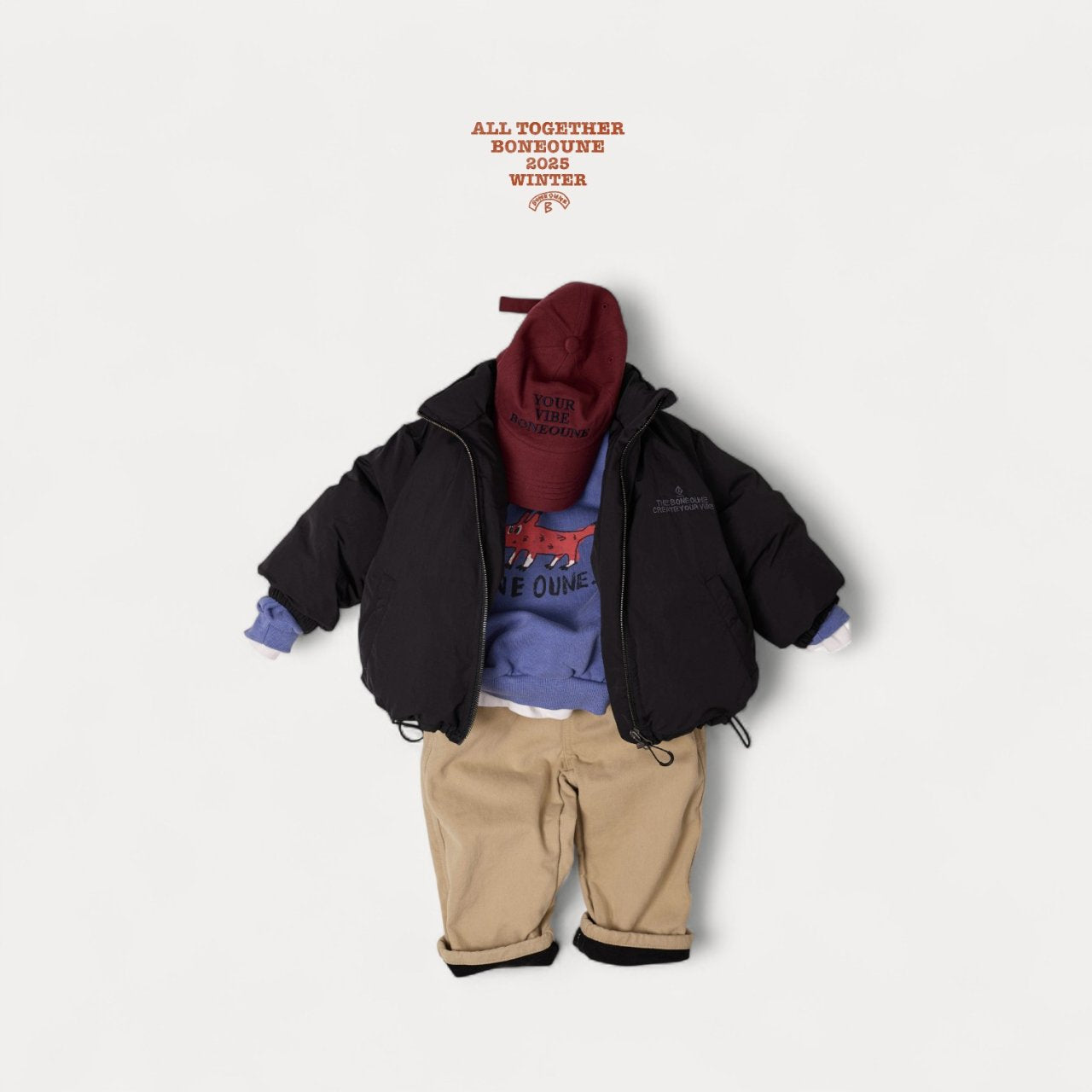 [BONEOUNE] Fox Pigment Sweatshirt_2colors