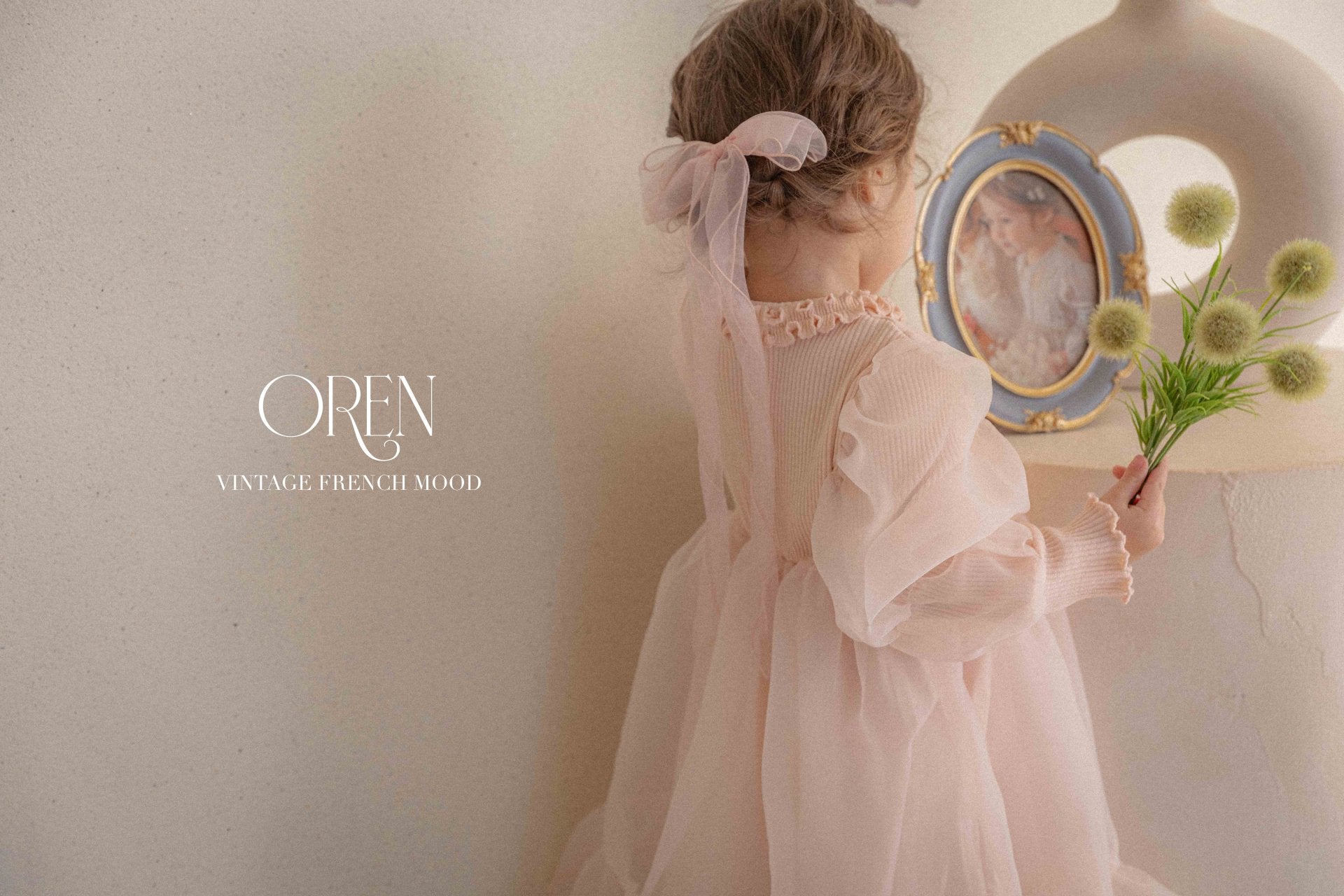 [OREN] Belluca Organza Dress(KIDS)_Pink