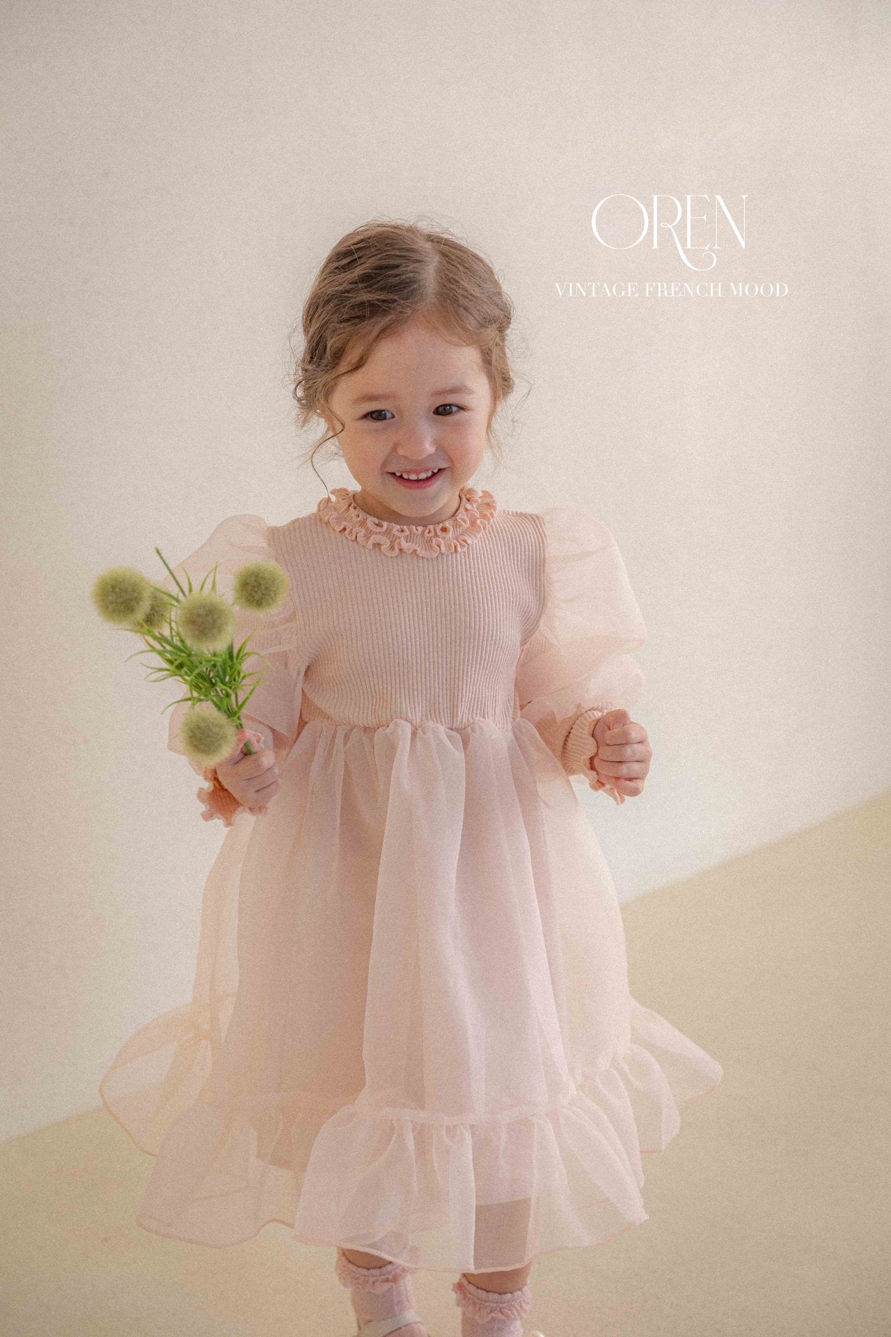 [OREN] Belluca Organza Dress(KIDS)_Pink