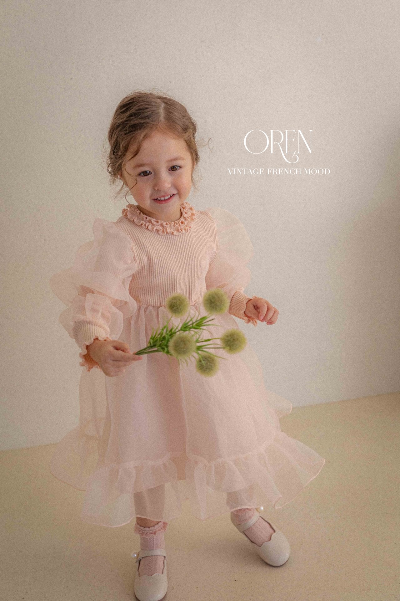 [OREN] Belluca Organza Dress(KIDS)_Pink