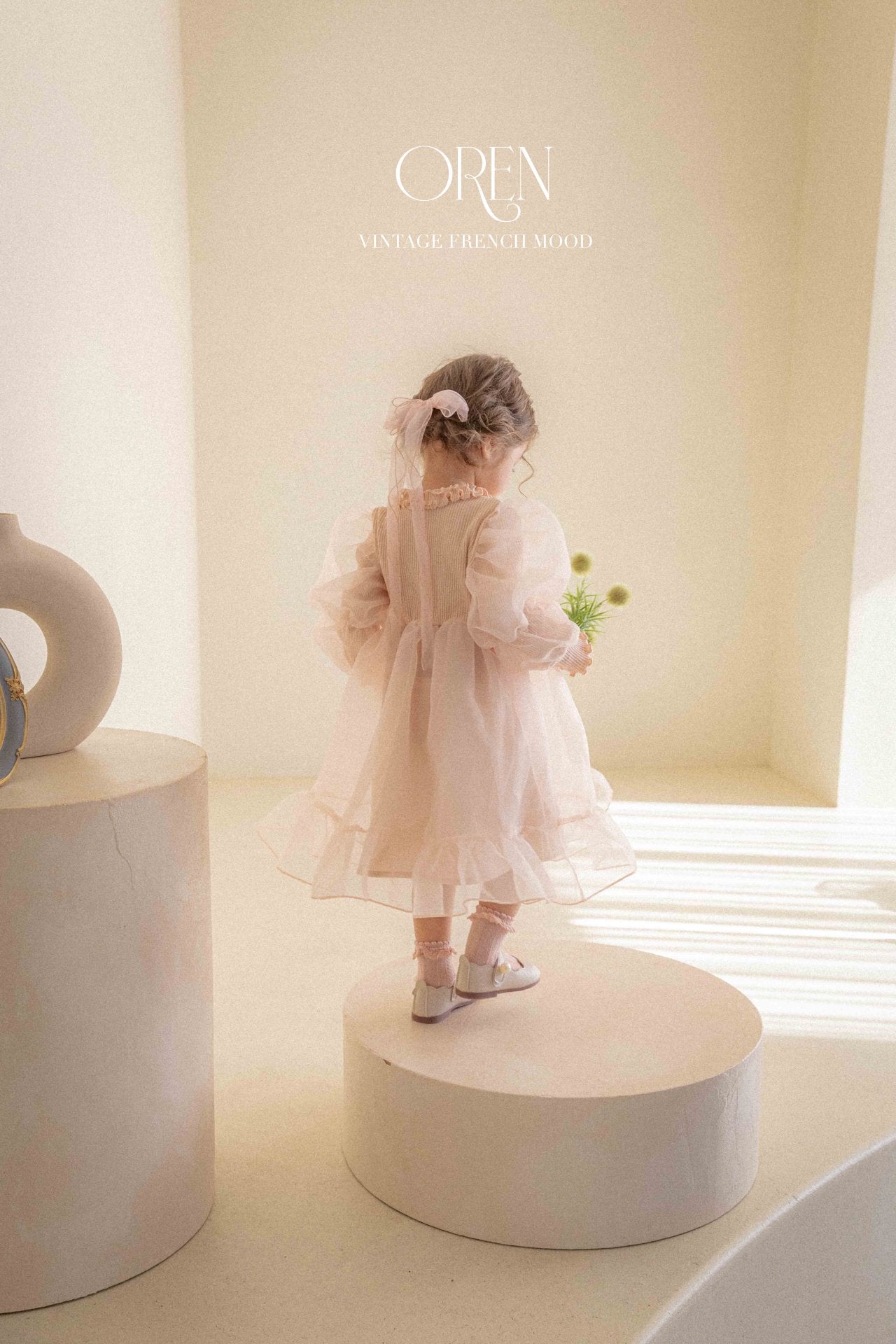 [OREN] Belluca Organza Dress(KIDS)_Pink