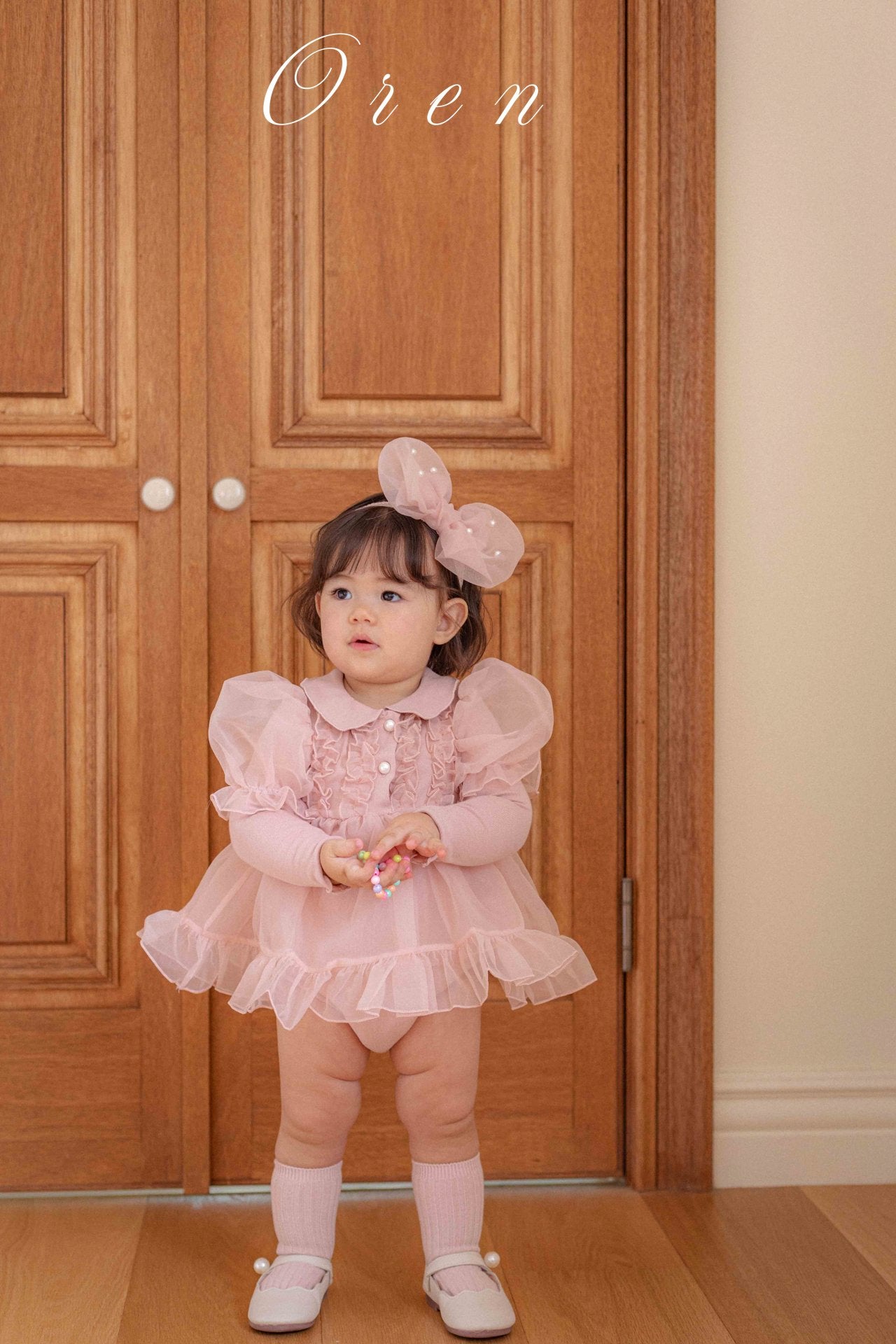 [OREN] (BEBE)Eloise Organza Romper_2colors