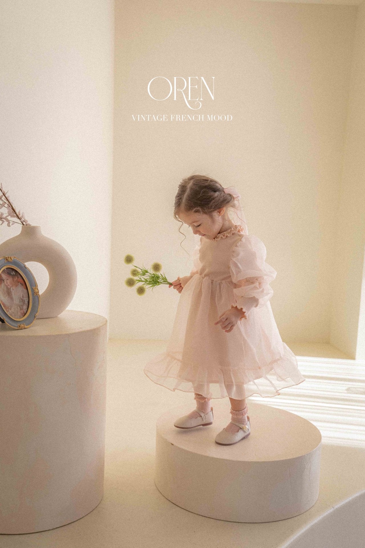 [OREN] Belluca Organza Dress(KIDS)_Pink