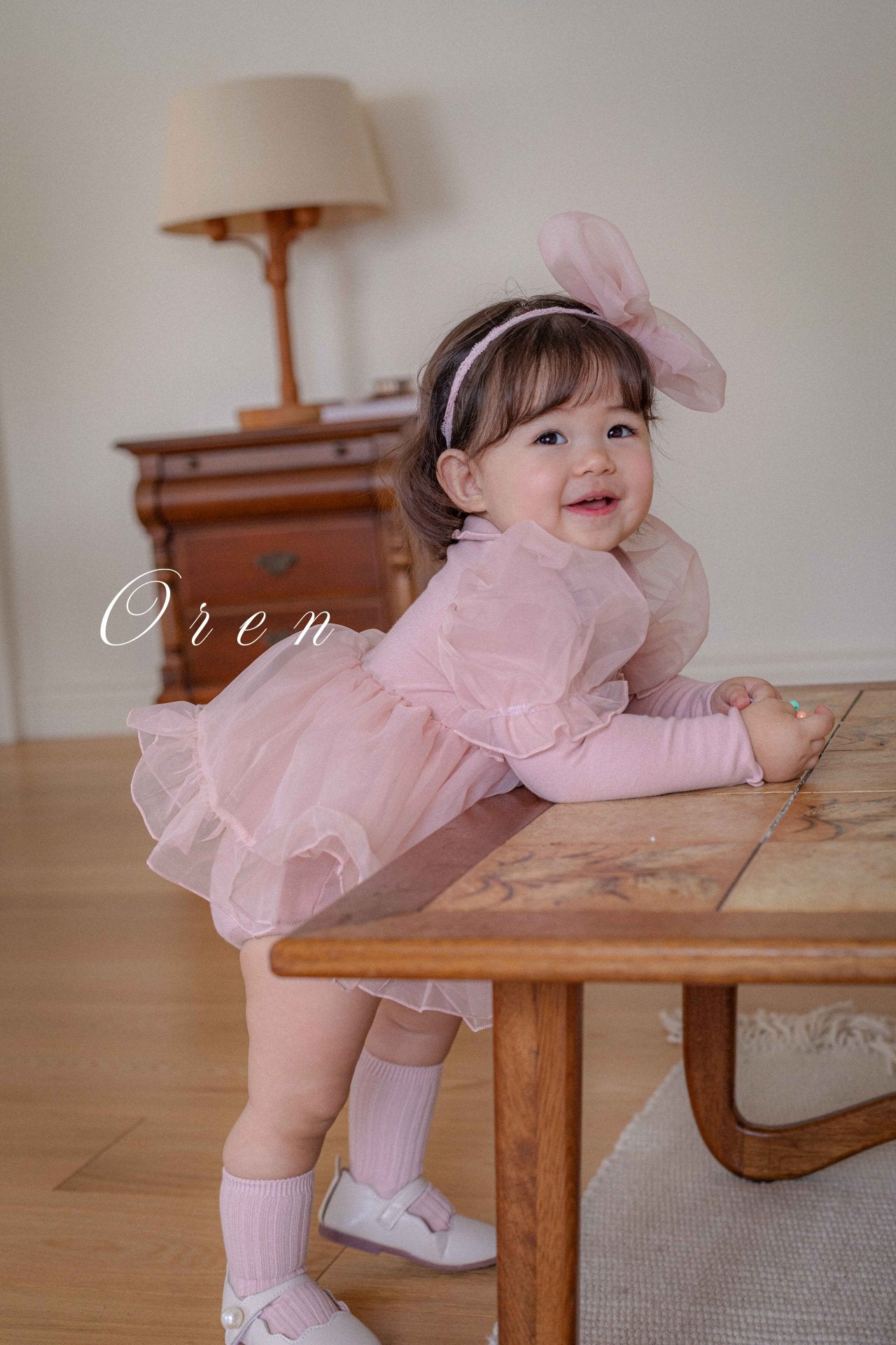 [OREN] (BEBE)Eloise Organza Romper_2colors