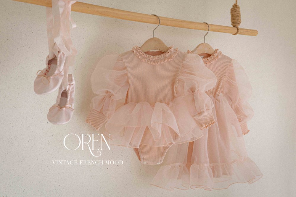 [OREN] Belluca Organza Dress(KIDS)_Pink