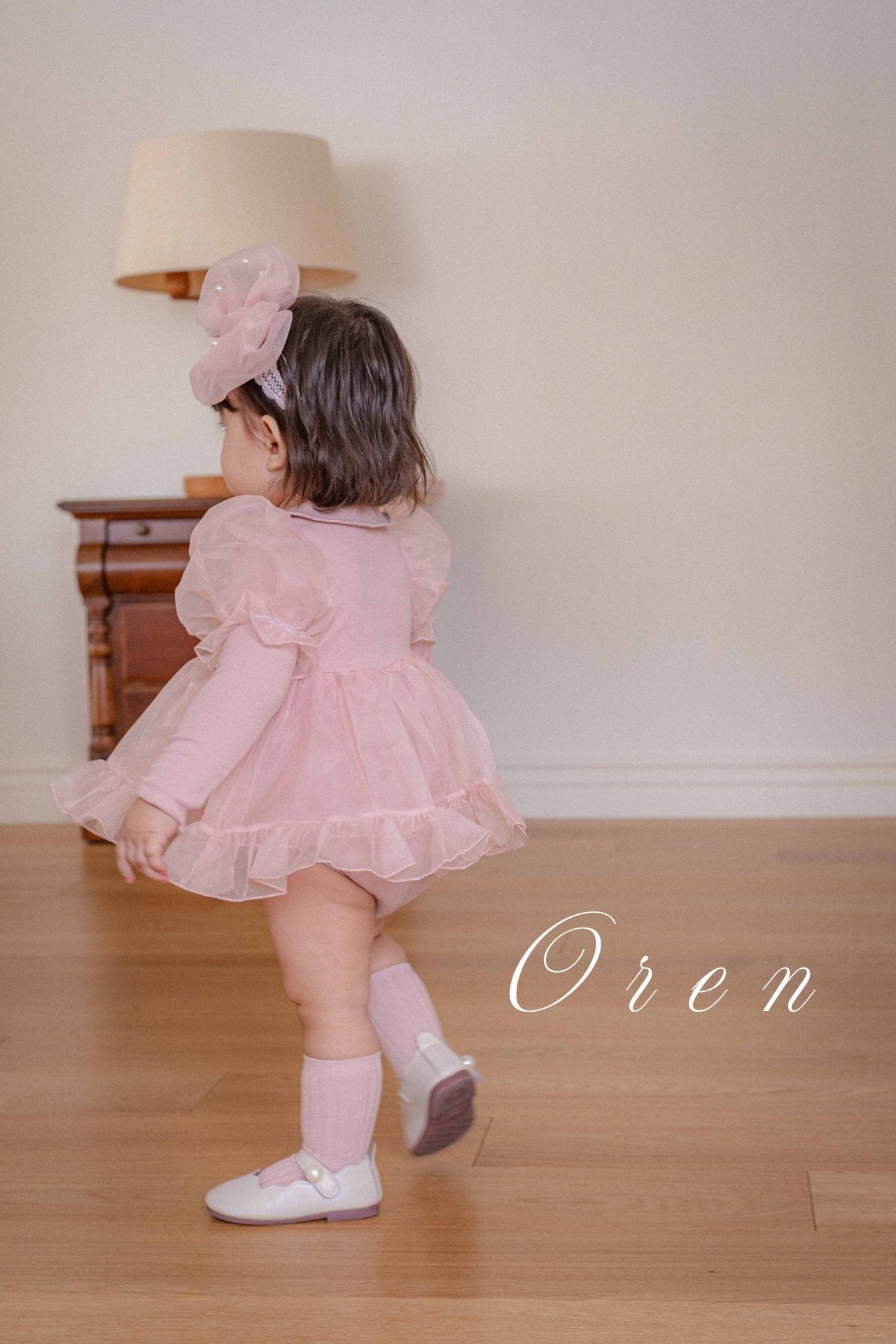 [OREN] (BEBE)Eloise Organza Romper_2colors