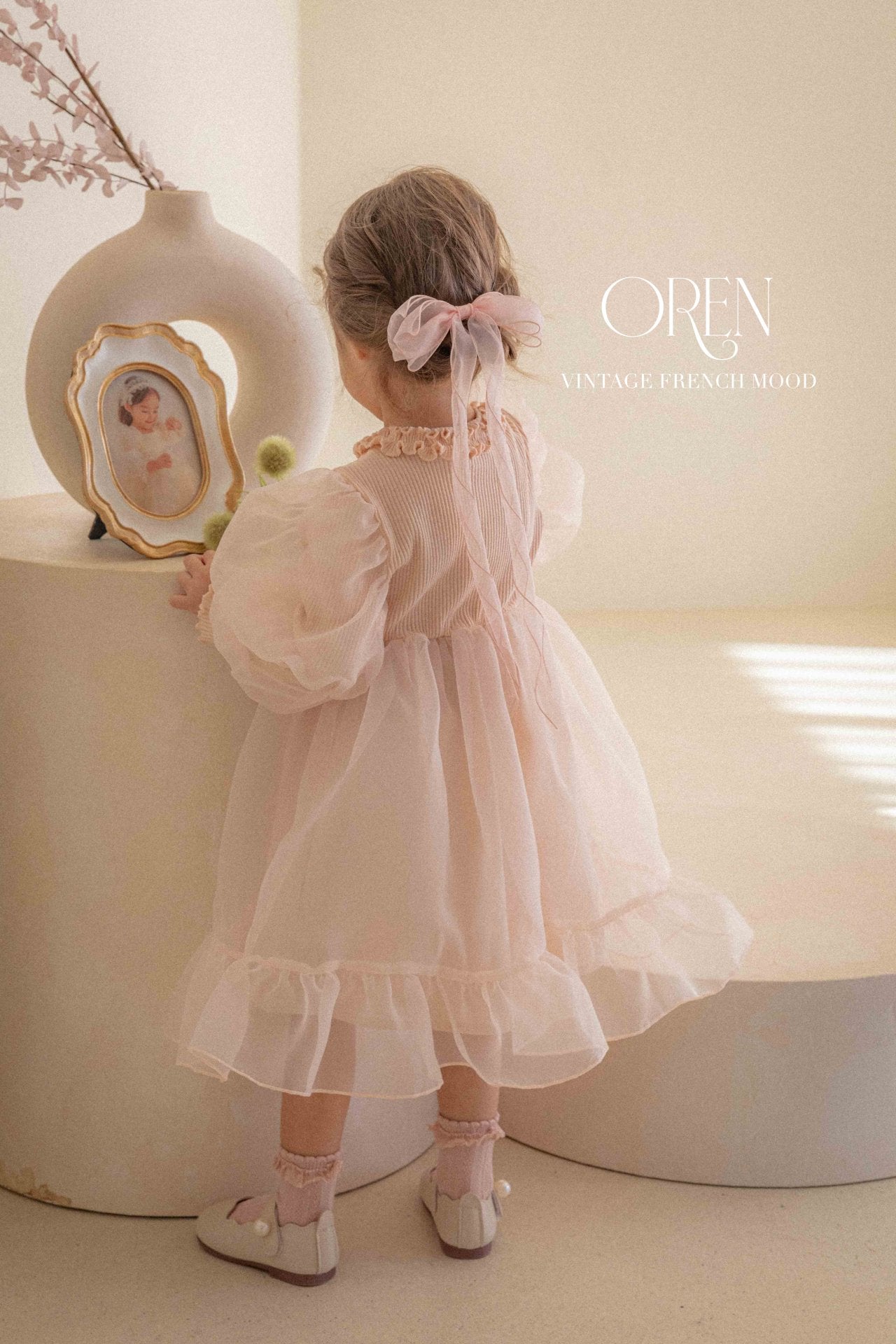 [OREN] Belluca Organza Dress(KIDS)_Pink