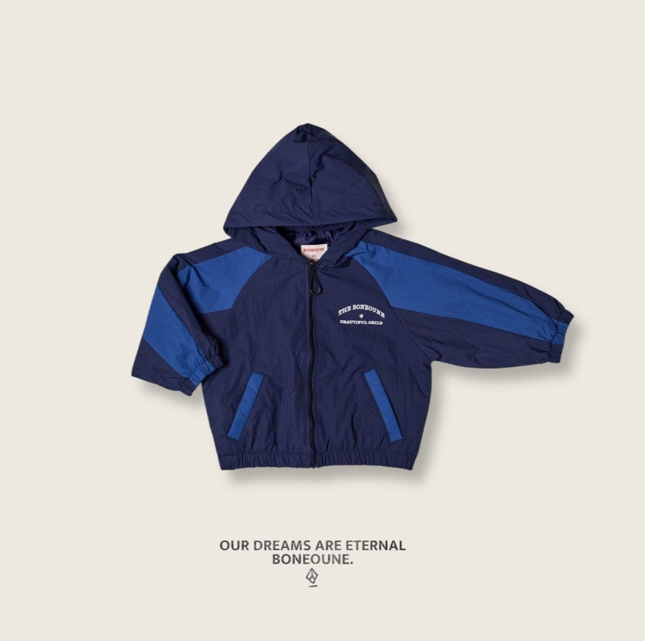 [BONEOUNE] Wannabe Hoodie Zip-Up_Blue