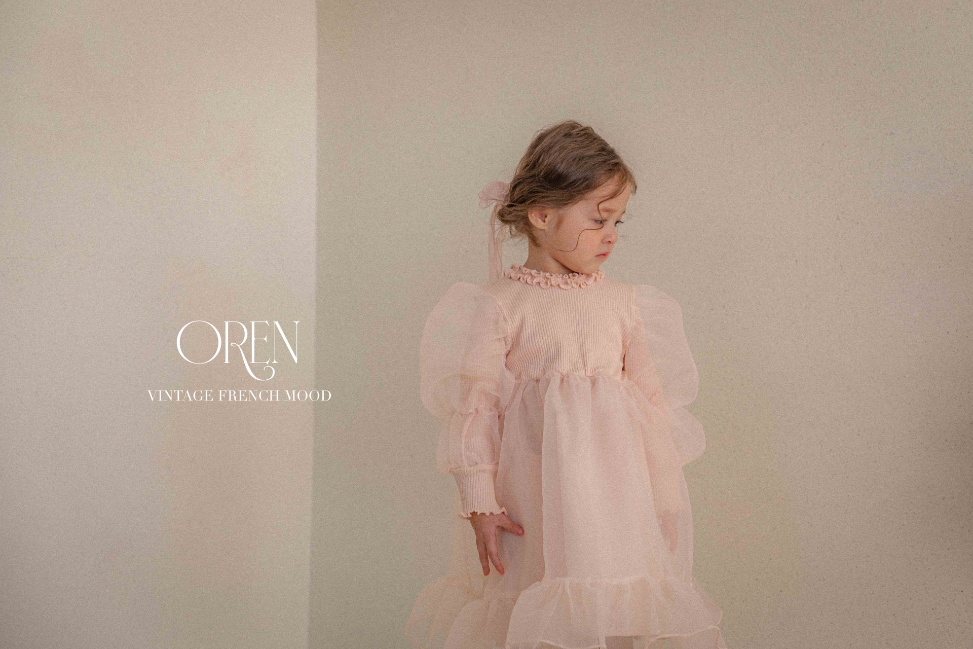 [OREN] Belluca Organza Dress(KIDS)_Pink