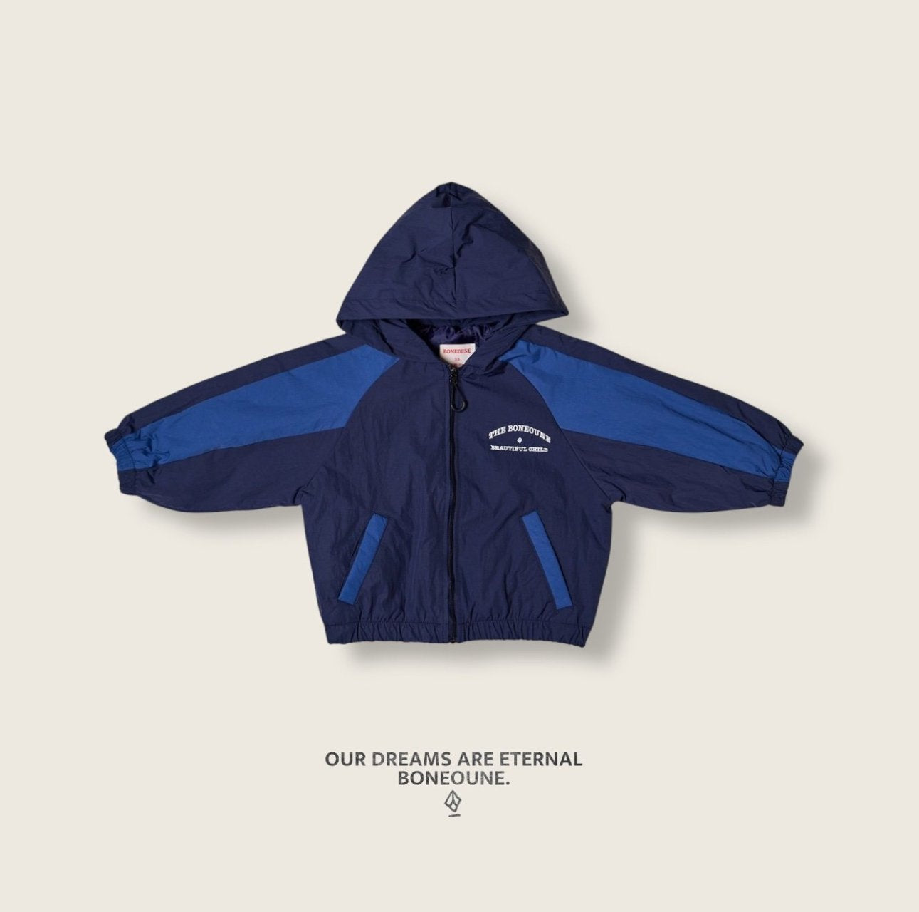 [BONEOUNE] Wannabe Hoodie Zip-Up_Blue