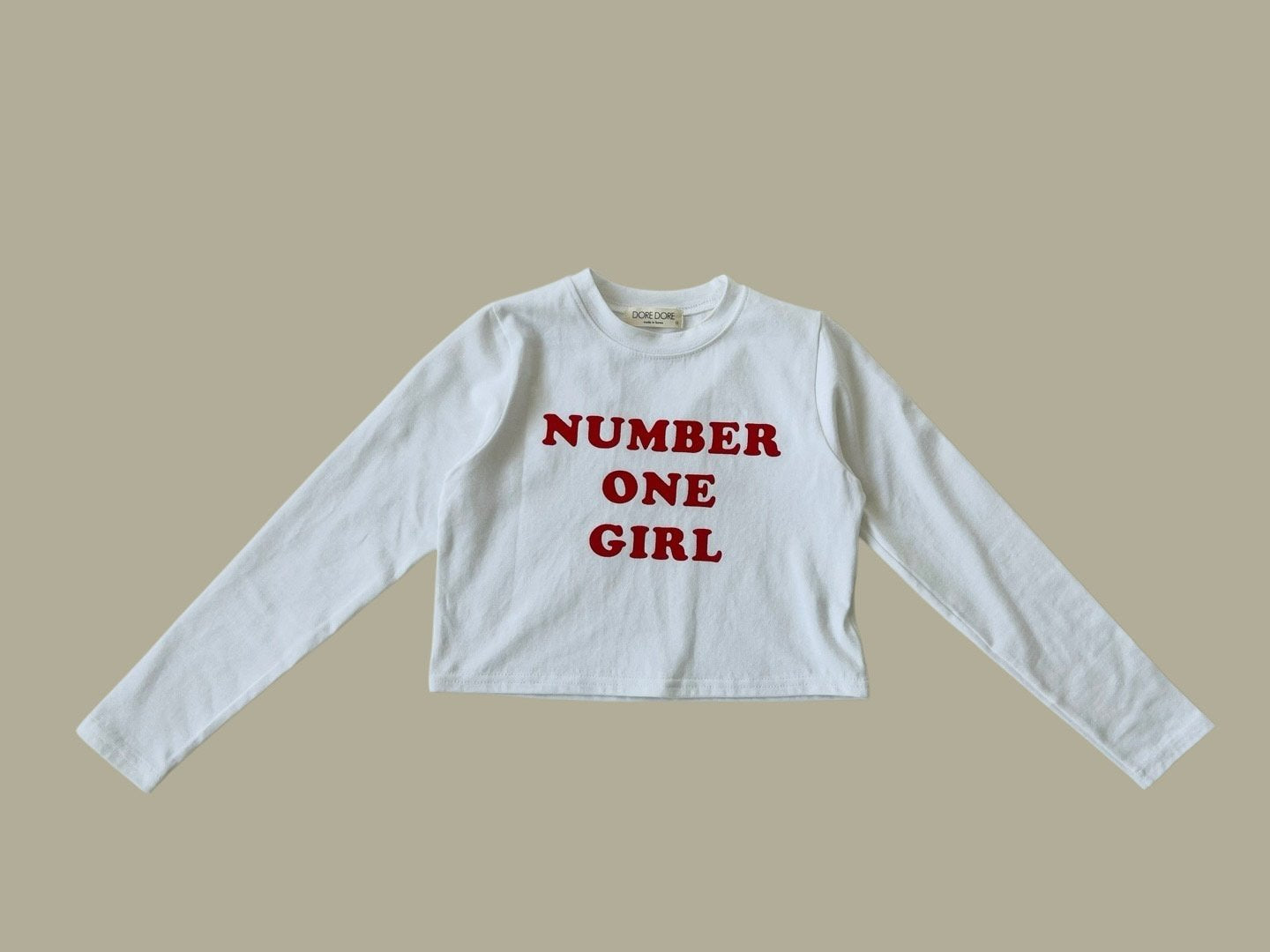 [DOREDORE] Number Girl Crop T-shirt_2colors