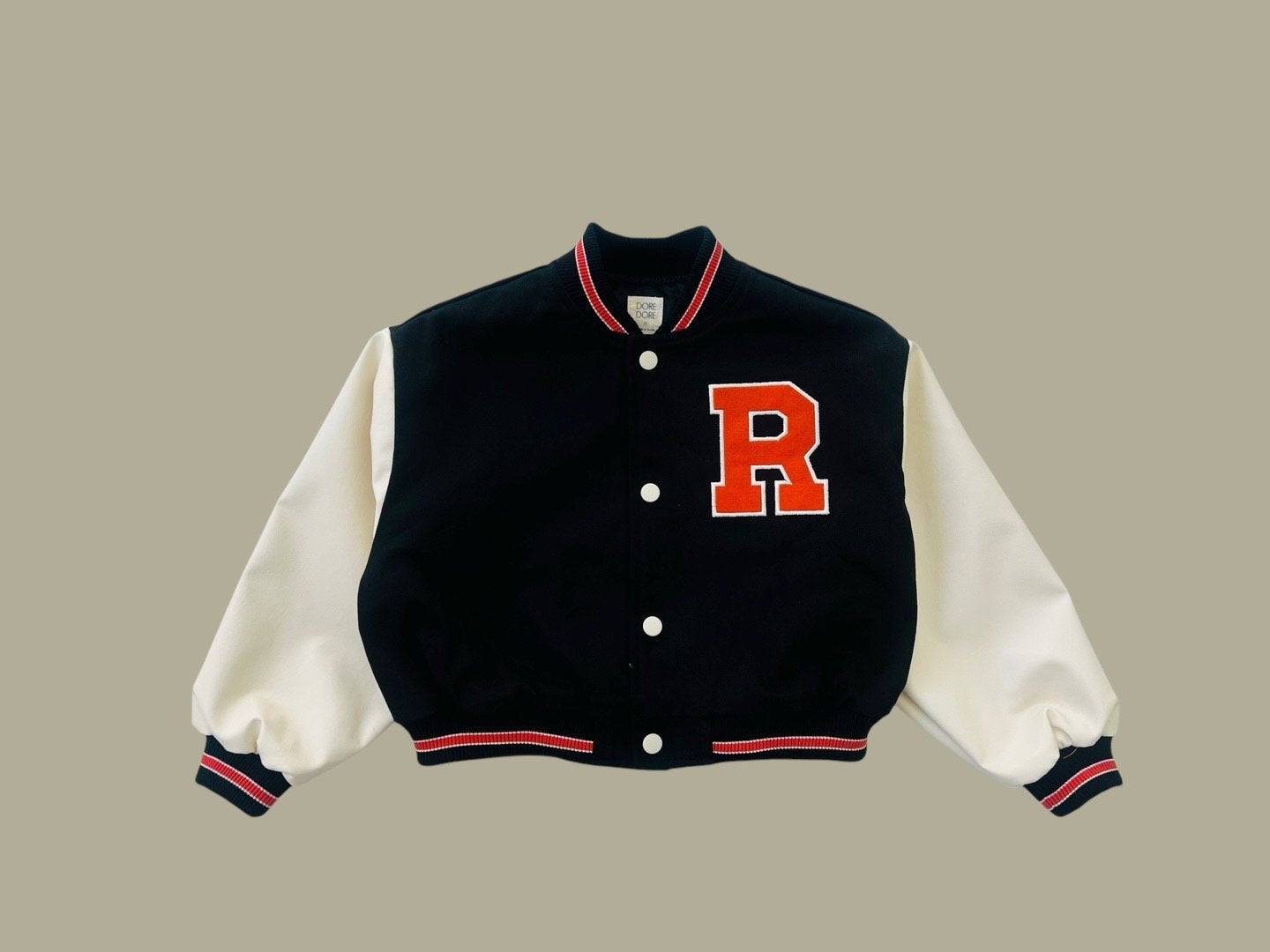 [DOREDORE] R Varsity Jacket_Black