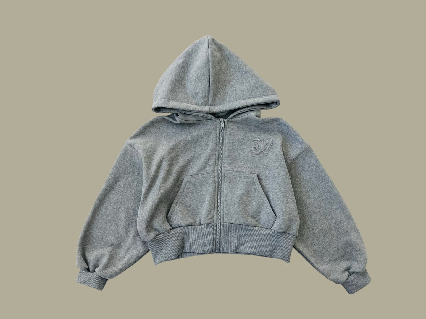 [DOREDORE] 07 Crop Hoodie Zip-up_2colors