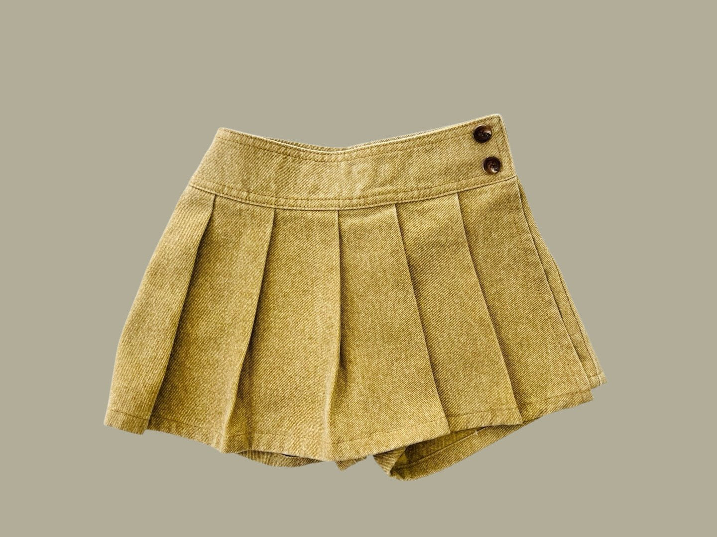 [DOREDORE] Denim Wrap Skort_Beige