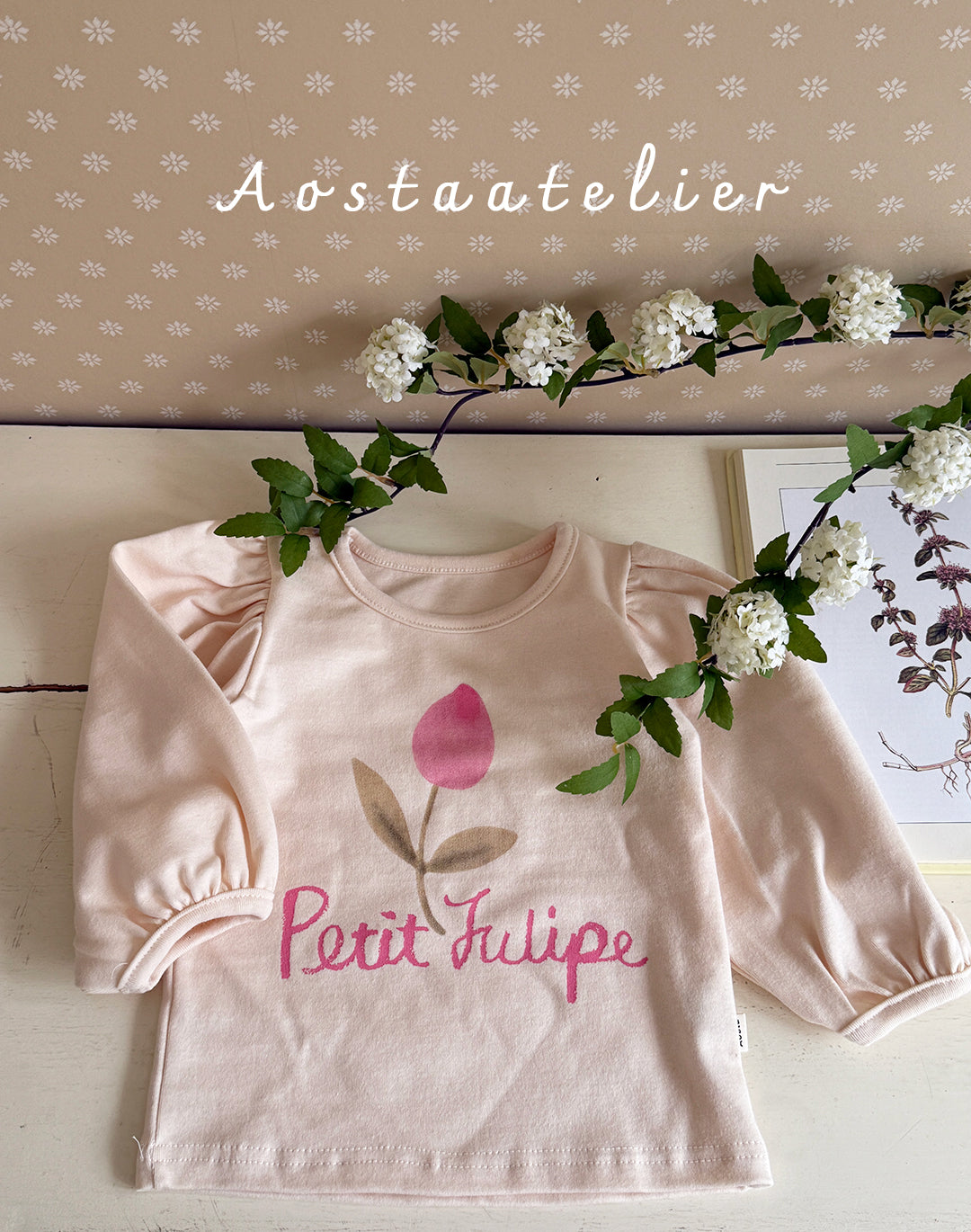 [AOSTA] Flip Puff T-shirt_Tulip