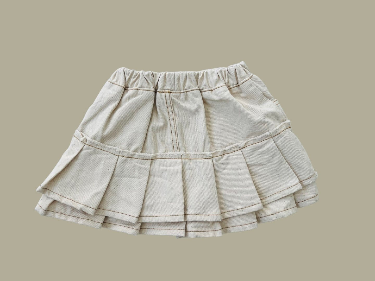 [DOREDORE] Double Pleats Skort_Ivory